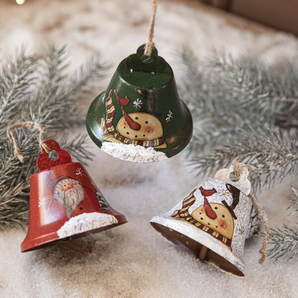 Vintage Iron Christmas Bell Ornament - Image 2