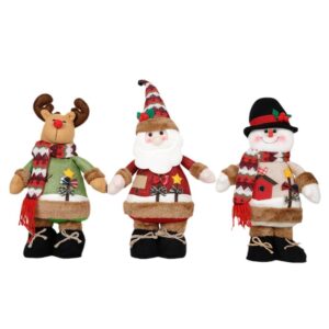 Christmas Snowman & Reindeer Plush Toys