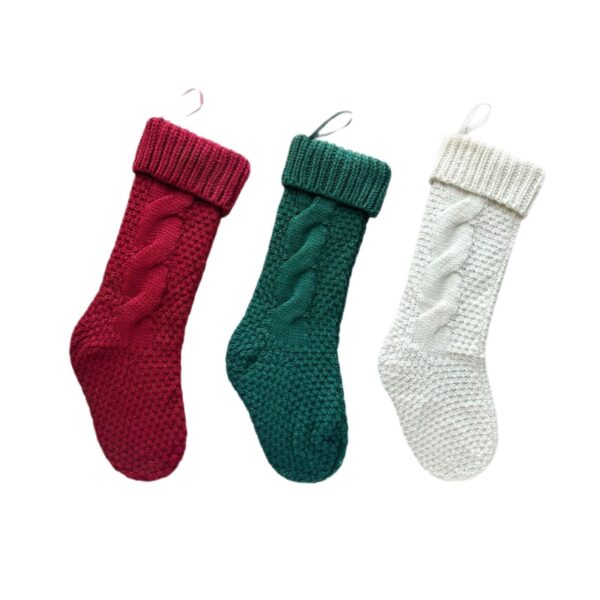 Knitted Yarn Christmas Stocking Ornament